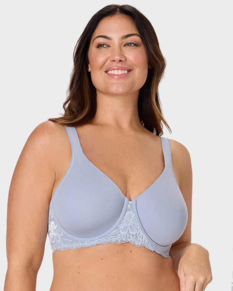 Full-Coverage Breathable Underwire Minimizer Bra
