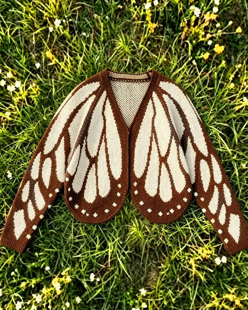 Butterfly Wing Batwing Knit Cardigan