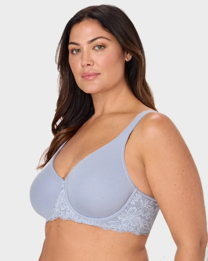 Full-Coverage Breathable Underwire Minimizer Bra
