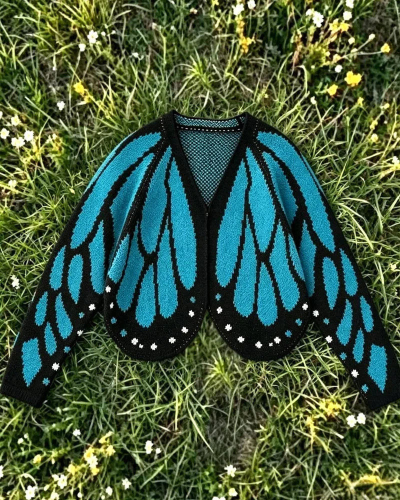 Butterfly Wing Batwing Knit Cardigan