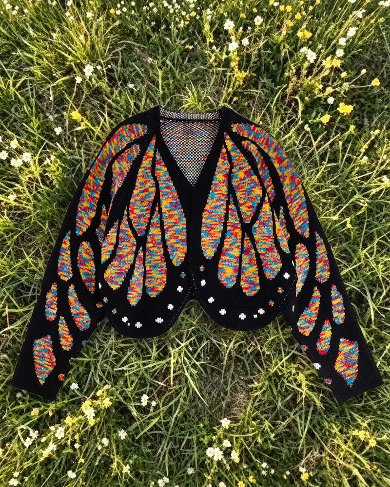 Butterfly Wing Batwing Knit Cardigan