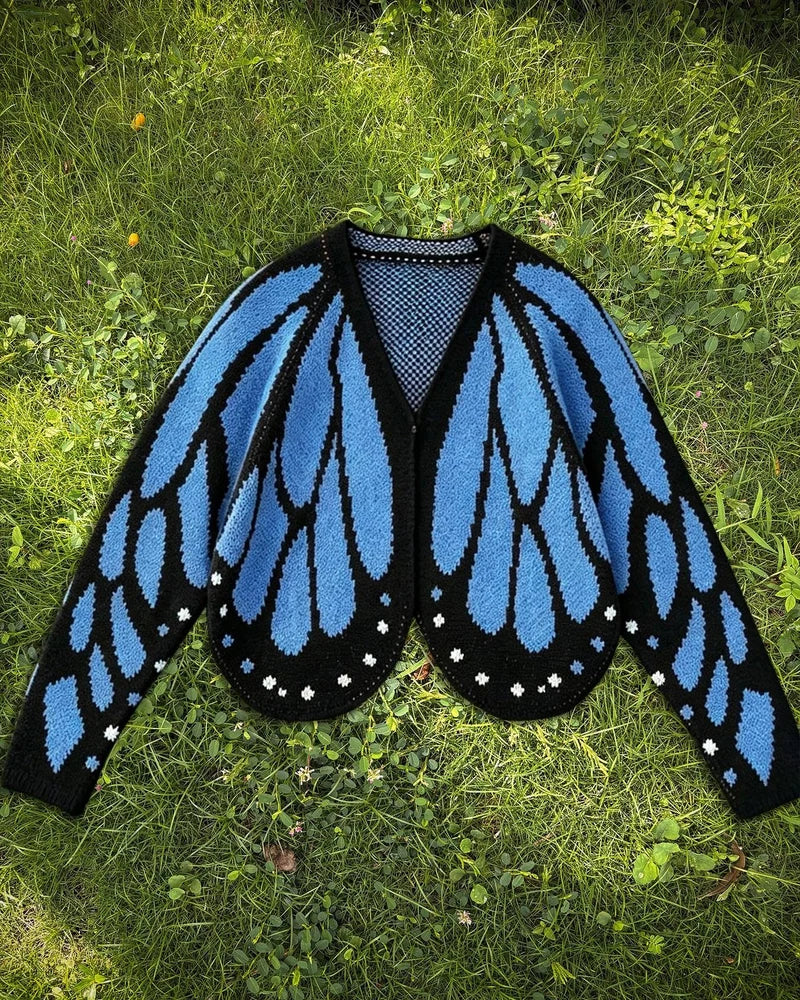 Butterfly Wing Batwing Knit Cardigan