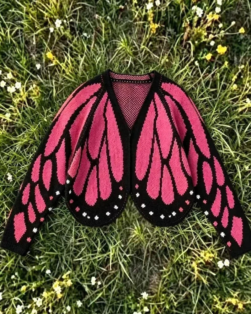Butterfly Wing Batwing Knit Cardigan