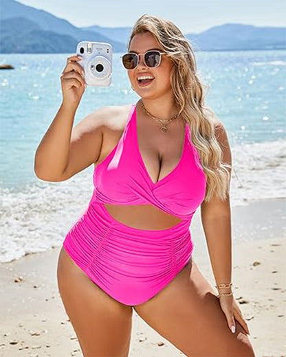 One-Piece Push-Up Tummy Control Swimsuit