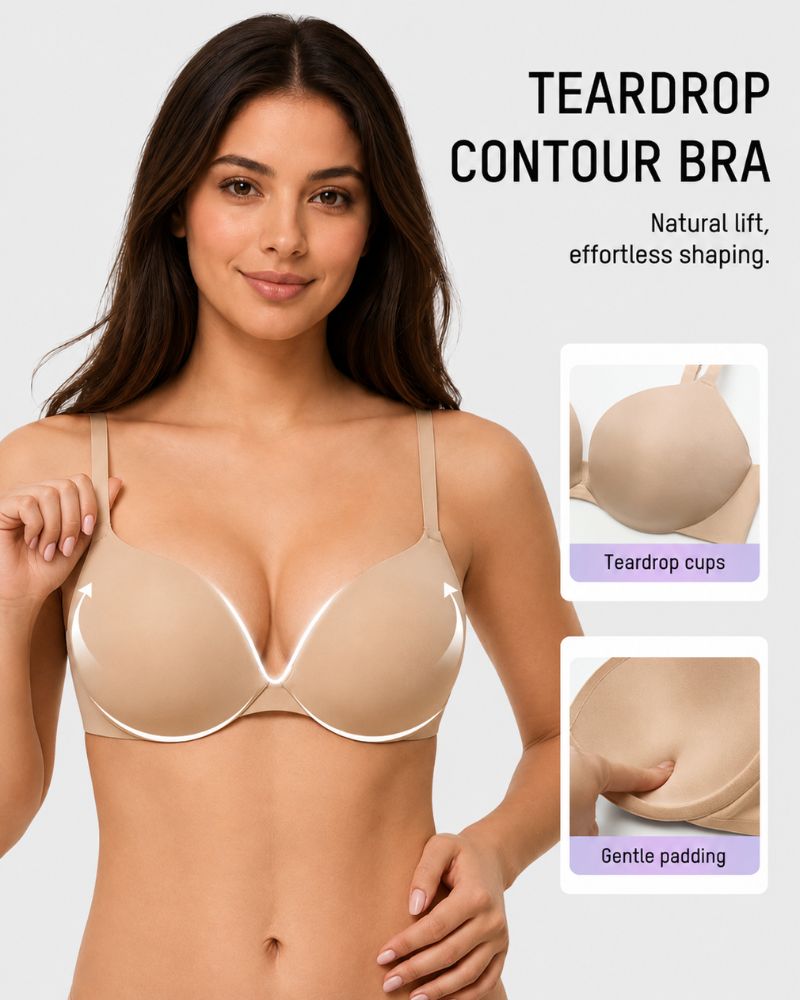 Deep Plunge Push-Up Underwire T-Shirt Bra