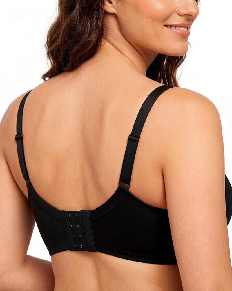 Floral lace shaping plus size bra