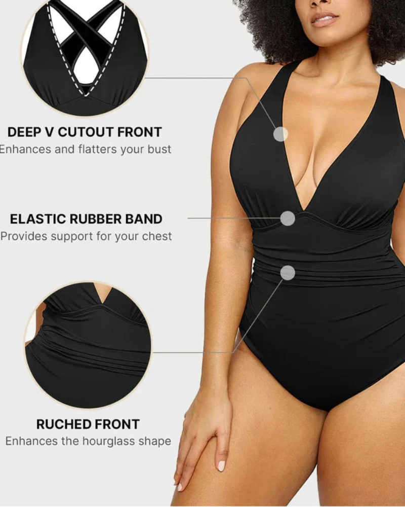 Smart Sculpt Plunge Swimsuit Flatter Your Figure