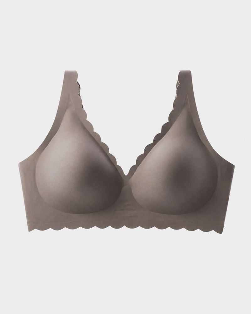 Deep V Seamless Scalloped Wireless Lift Bra