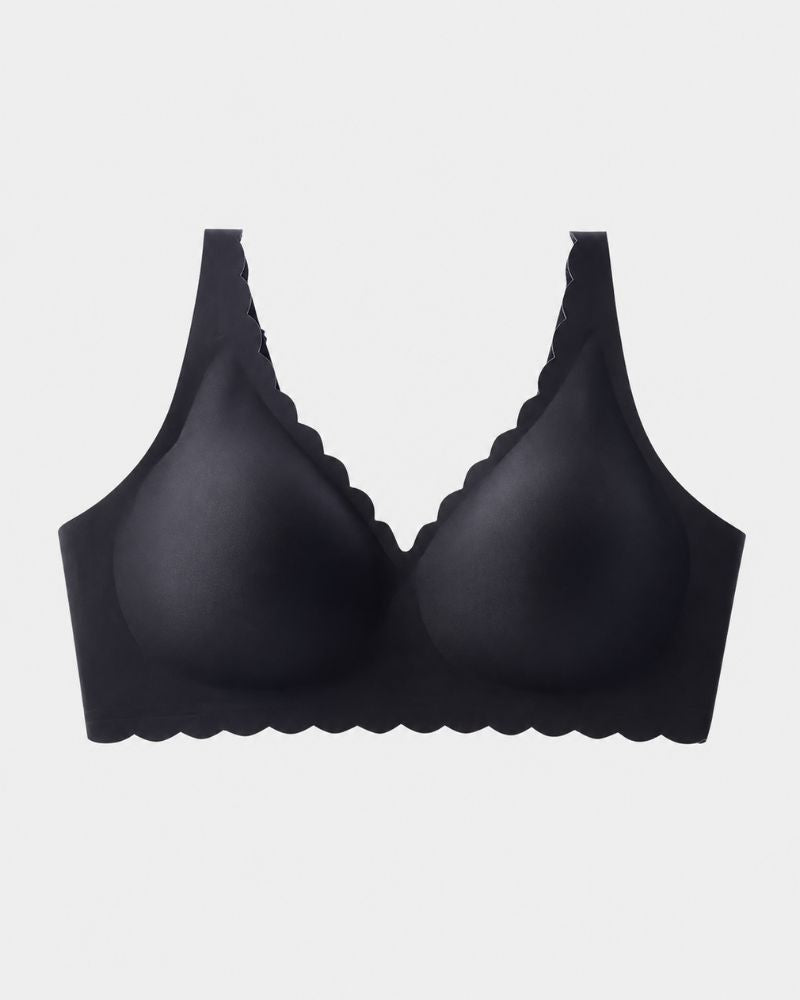 Deep V Seamless Scalloped Wireless Lift Bra