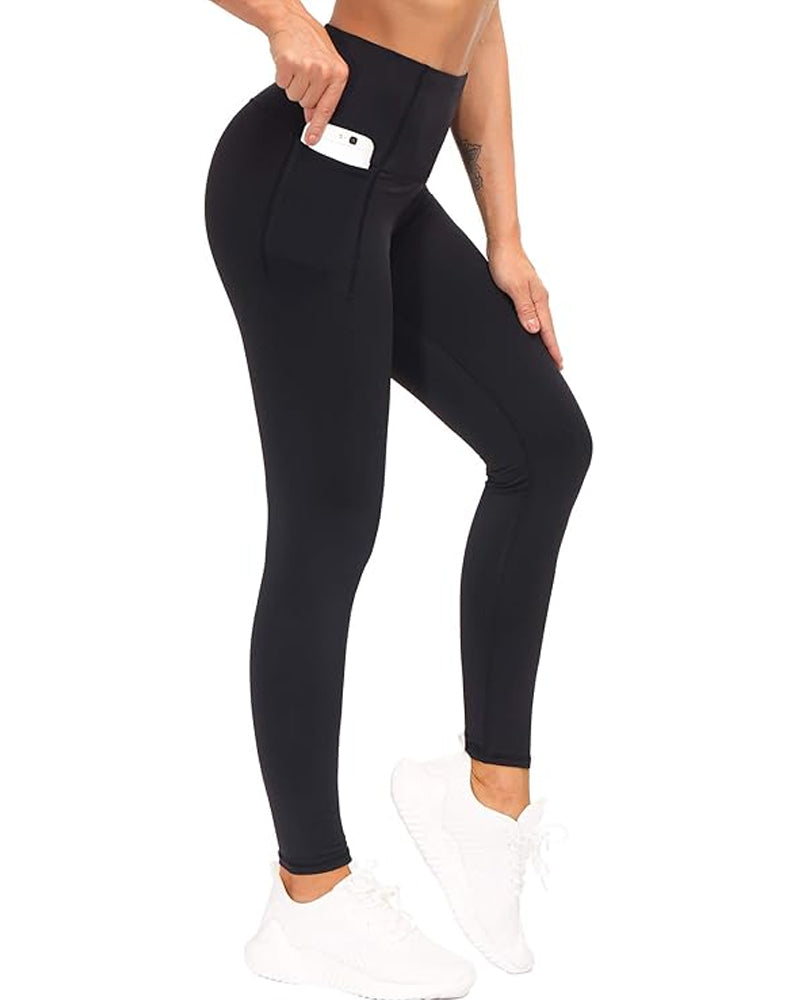 High Waisted Butt Lifting Tummy Control Side Pocket Shaping Leggings