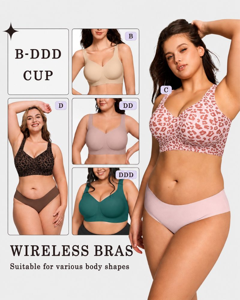 Plus Size Pullover Wireless Full-Coverage Support Bra