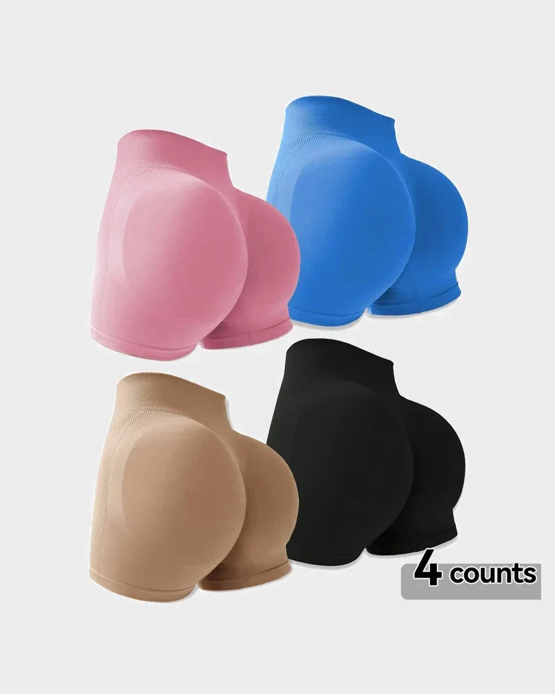 4-Pack High-Waist Seamless Butt-Lifting Shorts