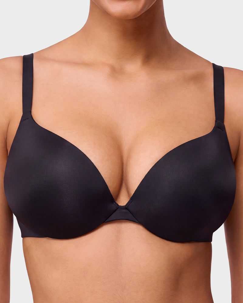 Deep Plunge Push-Up Underwire T-Shirt Bra