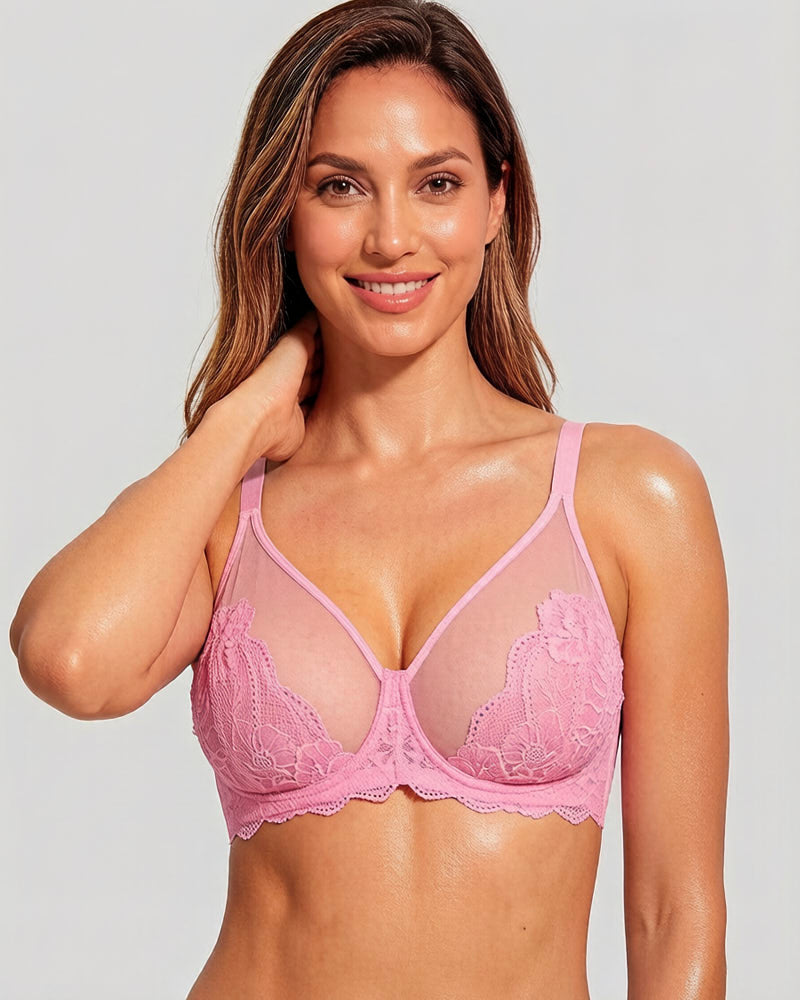2-Pack Full Coverage Lace Minimizer Bras