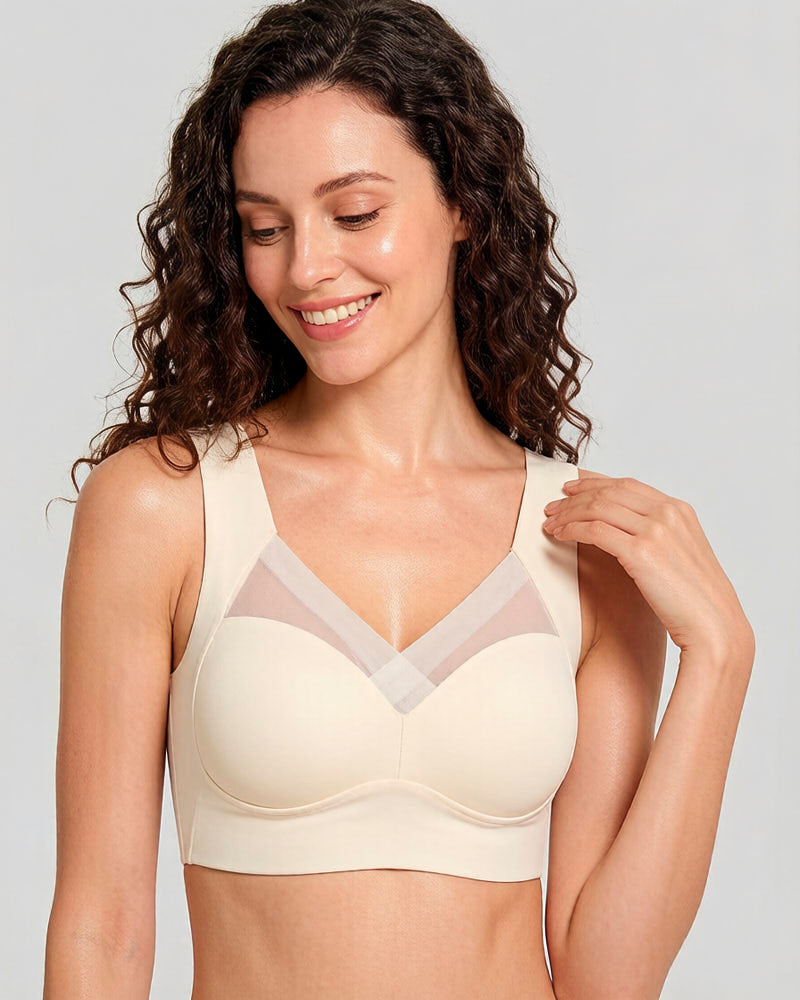Comfortable Smoothing Mesh Bra