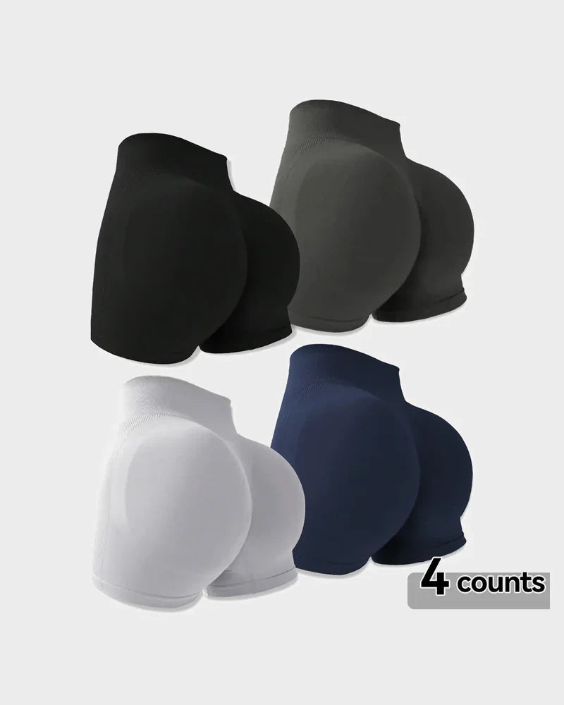 4-Pack High-Waist Seamless Butt-Lifting Shorts