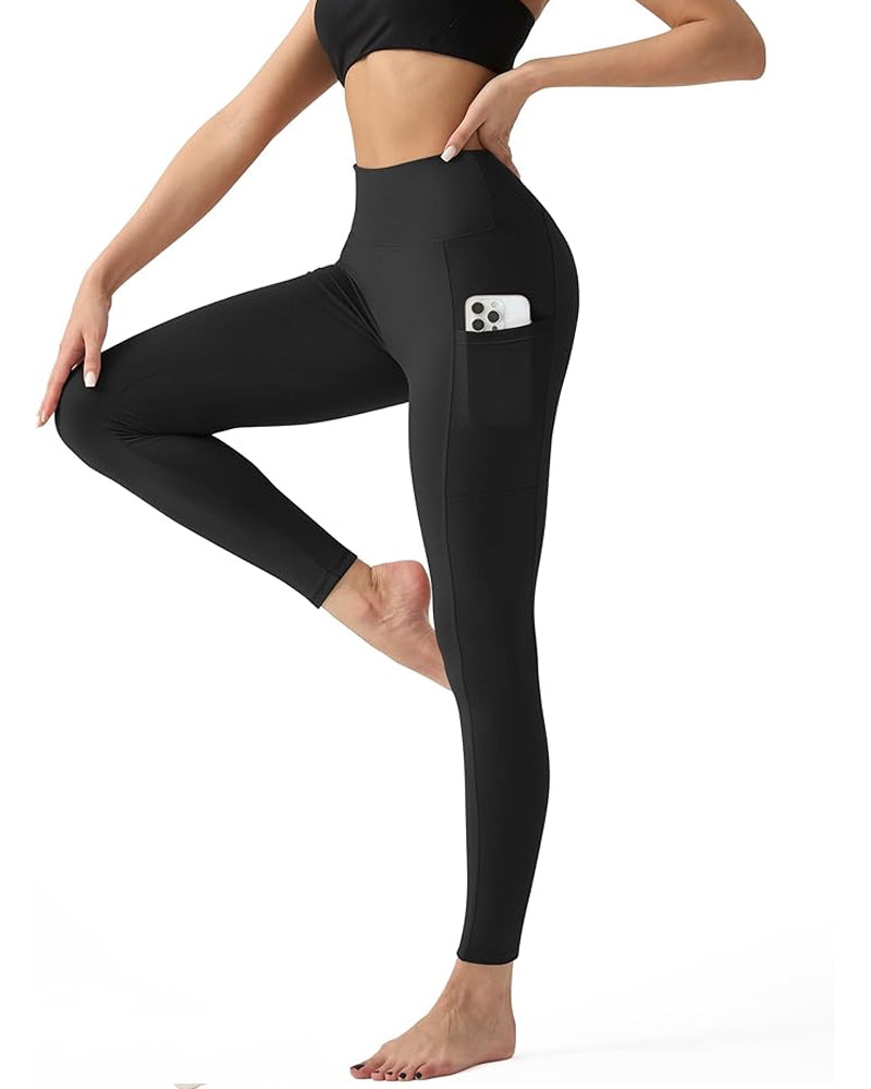High Waisted Butt Lifting Tummy Control Side Pocket Shaping Leggings