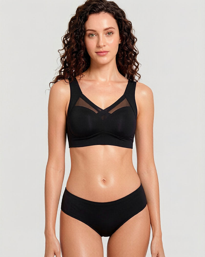 Comfortable Smoothing Mesh Bra