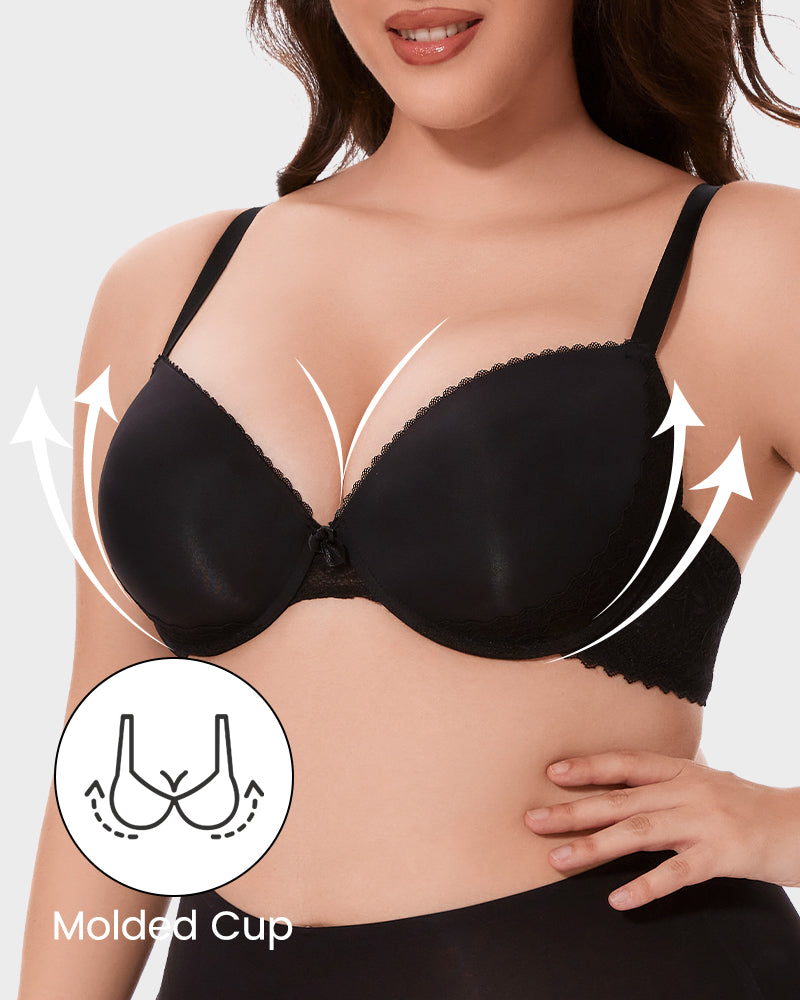 Comfort Lace Trim Push-Up Bra