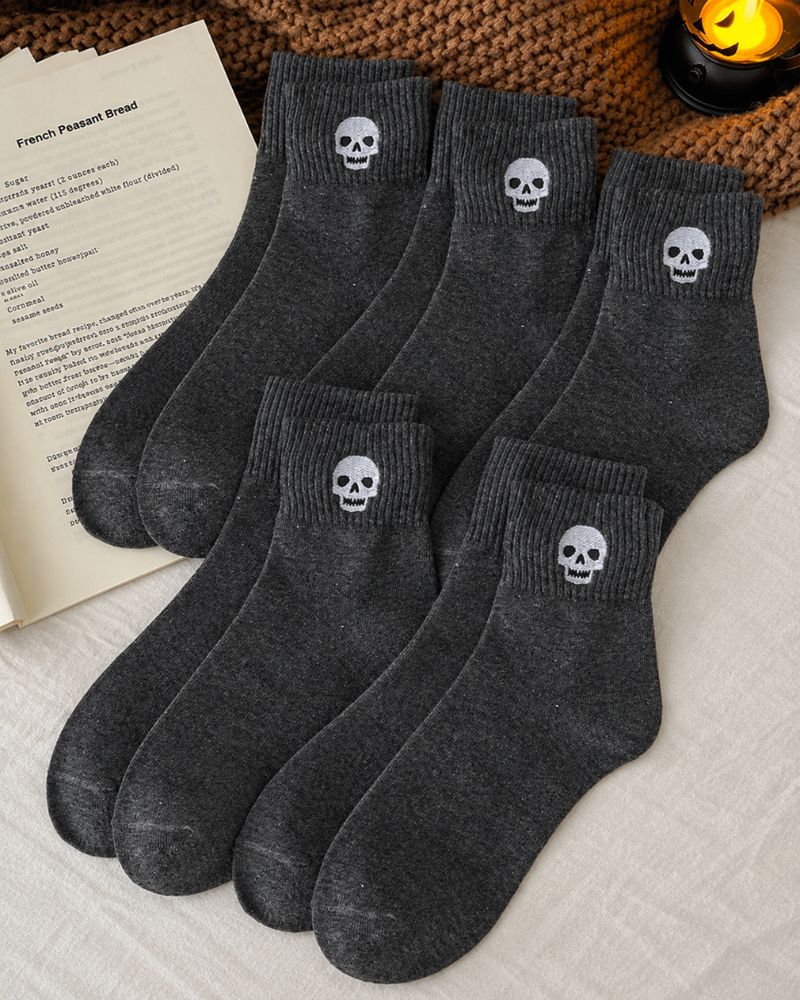Cozy Halloween Crew Socks 5-Pack