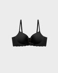 Lace-Up Padded Wireless Push-Up Bra