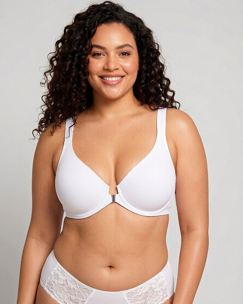 Women’s Front Closure Bra Full Coverage Posture Support Underwire Bra