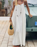 Women’s Chic Solid Color Backless Cami Dress