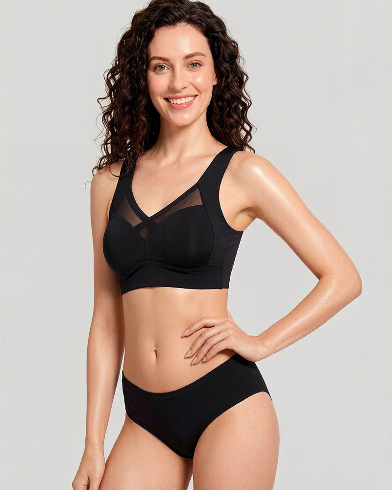 Comfortable Smoothing Mesh Bra