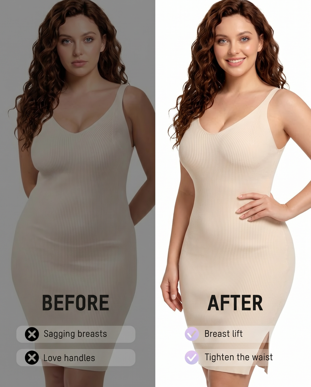 Women's Tummy Control Zip Front Bodysuit