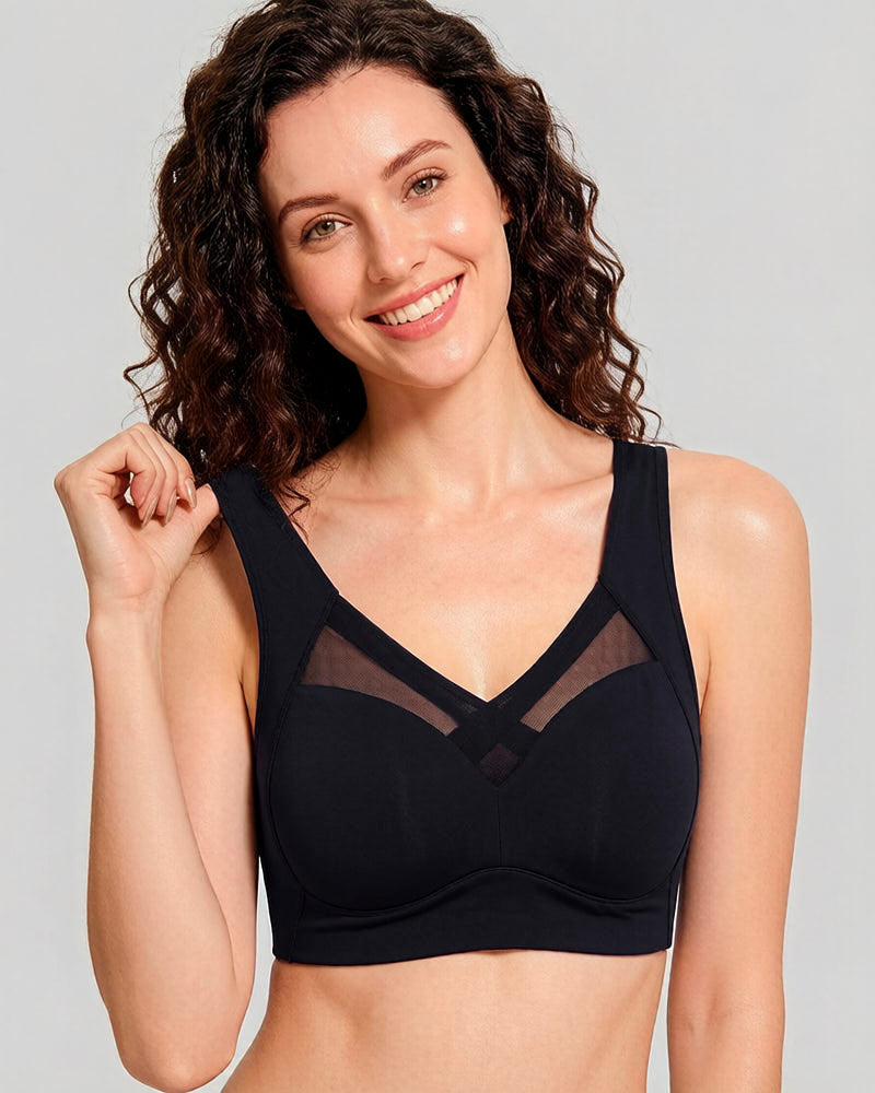 Comfortable Smoothing Mesh Bra