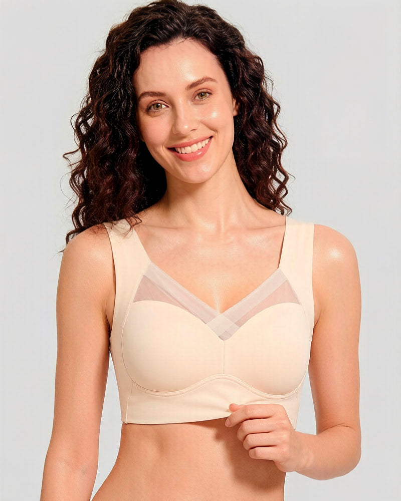 Comfortable Smoothing Mesh Bra