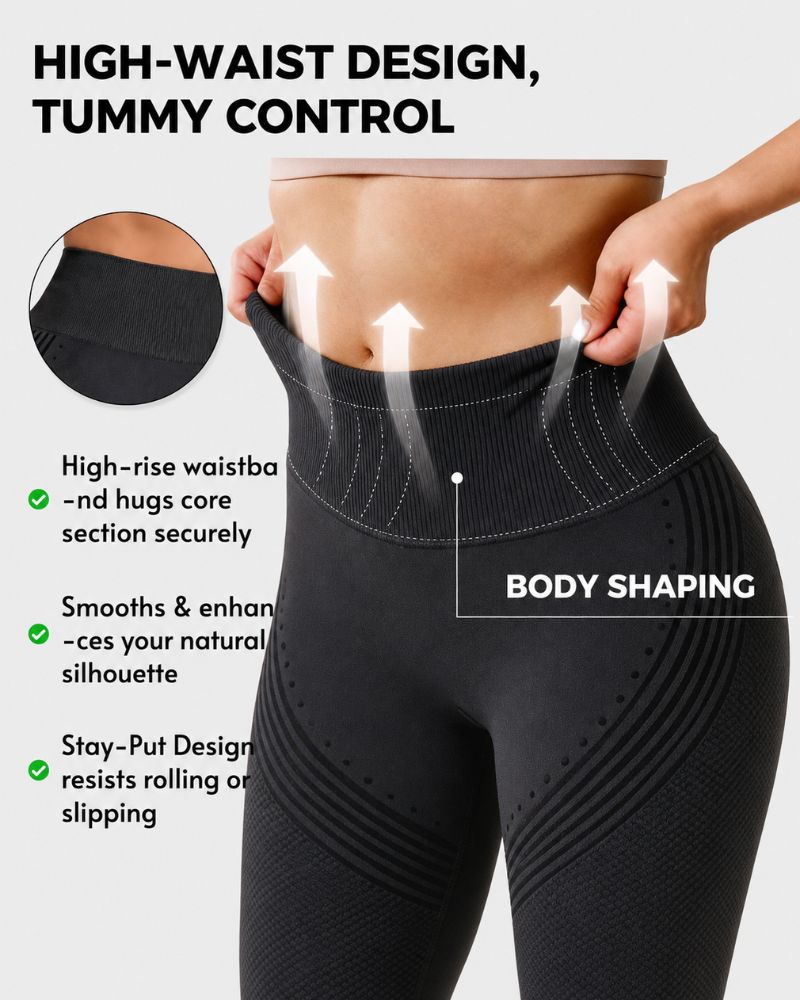 3D Textured Tummy Control & Butt-Lifting Leggings