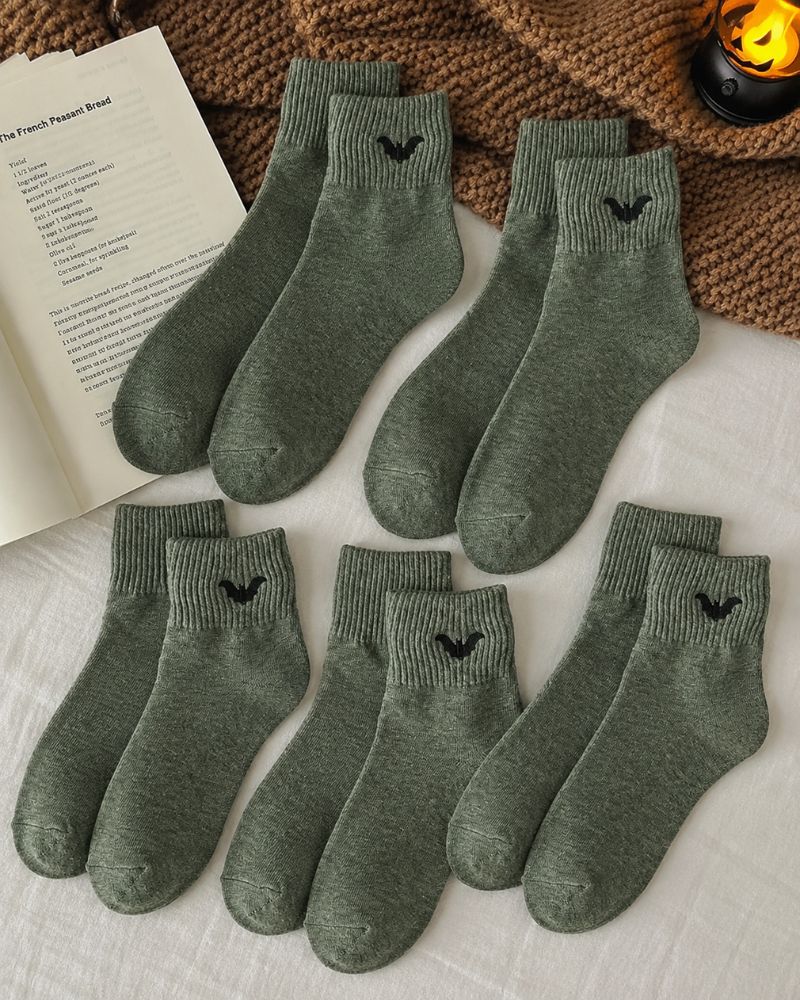 Cozy Halloween Crew Socks 5-Pack