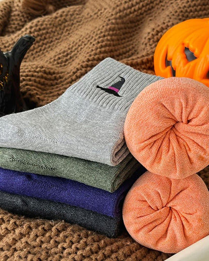 Cozy Halloween Crew Socks 5-Pack