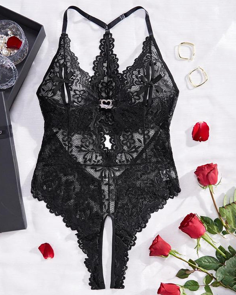 Women's Sexy Lace Bodysuit Pajamas