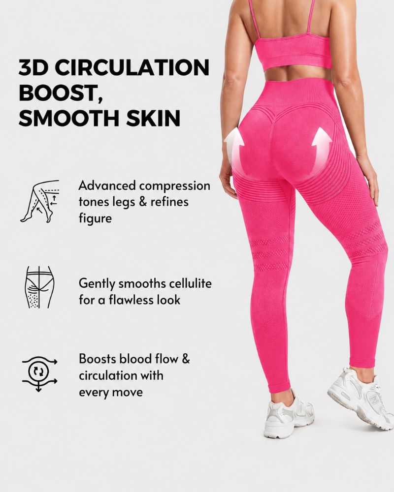 3D Textured Tummy Control & Butt-Lifting Leggings