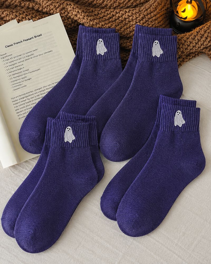 Cozy Halloween Crew Socks 5-Pack