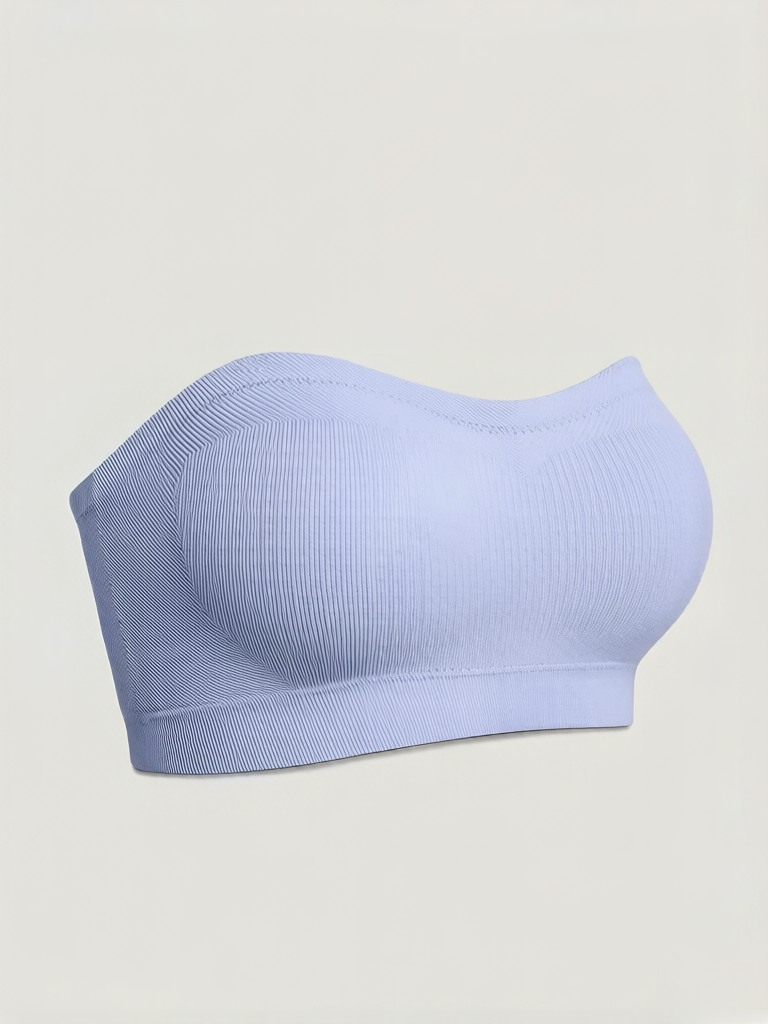 Wireless Strapless Bandeau Bra with Anti‑Slip Silicone Support
