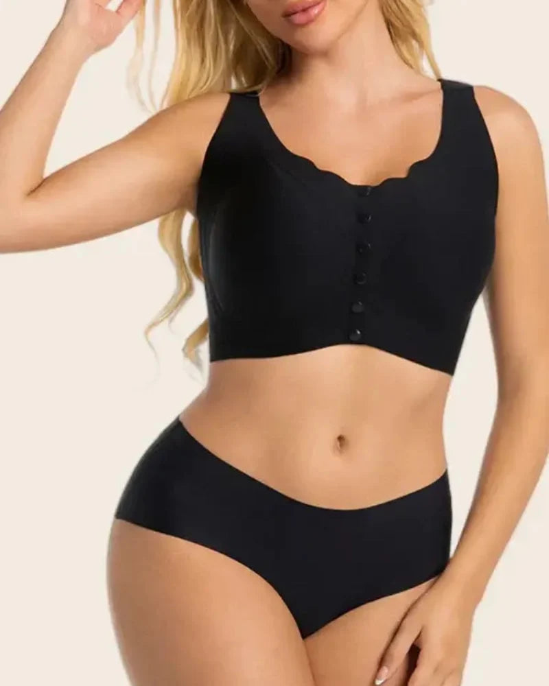 Plus Size Wireless Front-Close Comfort Bra