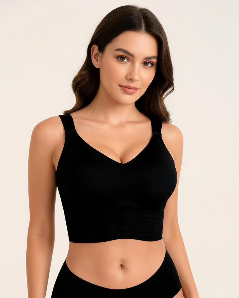 Plus Size Back Smoothing Seamless Push Up Jelly Bra