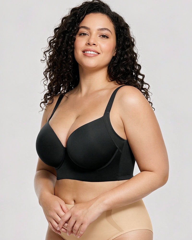 Back-Smoothing Underwire Push-Up Bra