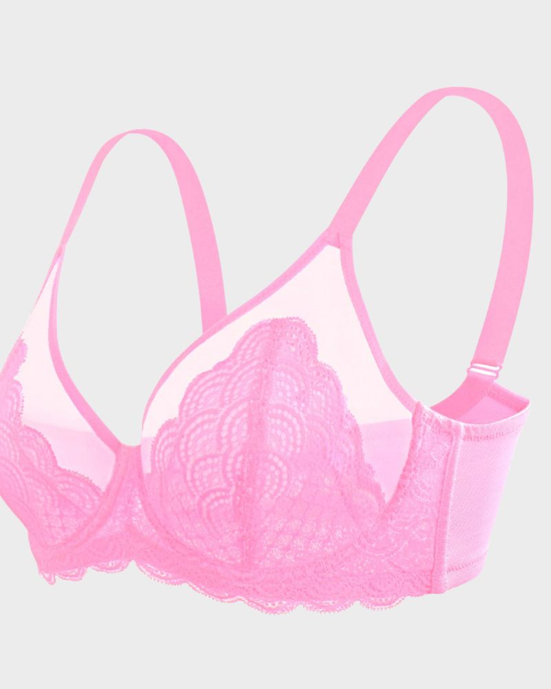 Plus Size Mermaid Lace Minimizer Underwire Bra