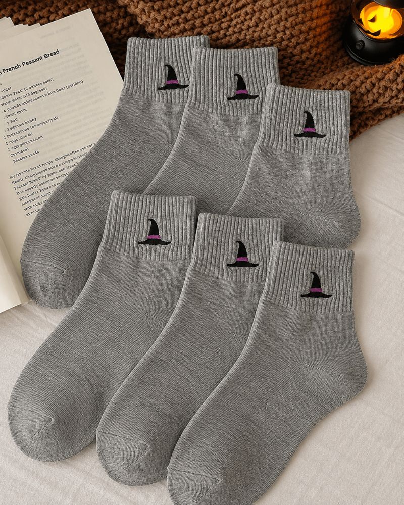 Cozy Halloween Crew Socks 5-Pack