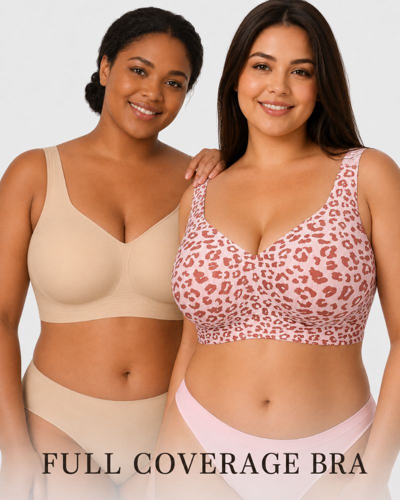 Plus Size Pullover Wireless Full-Coverage Support Bra