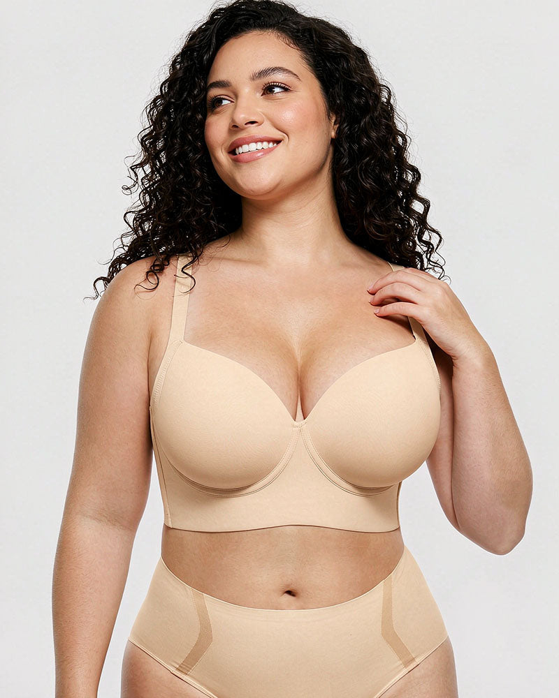 Back-Smoothing Underwire Push-Up Bra