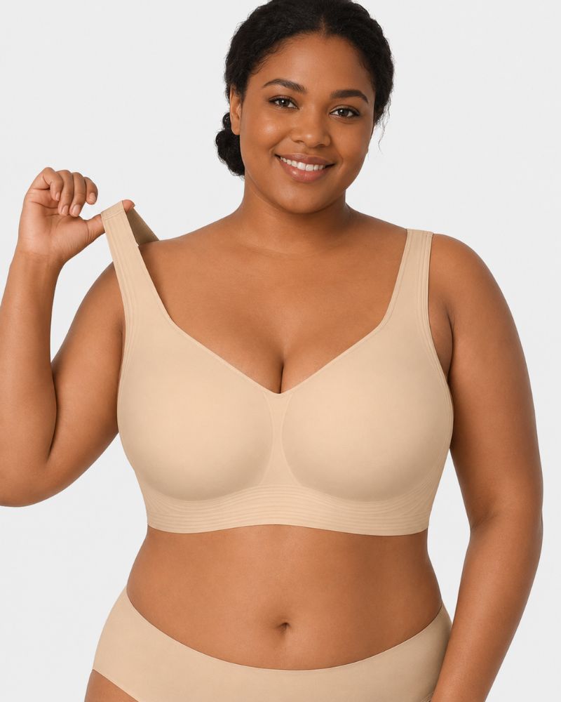 Plus Size Pullover Wireless Full-Coverage Support Bra