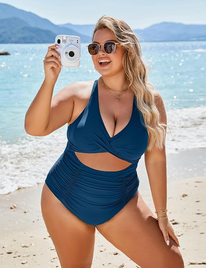 One-Piece Push-Up Tummy Control Swimsuit