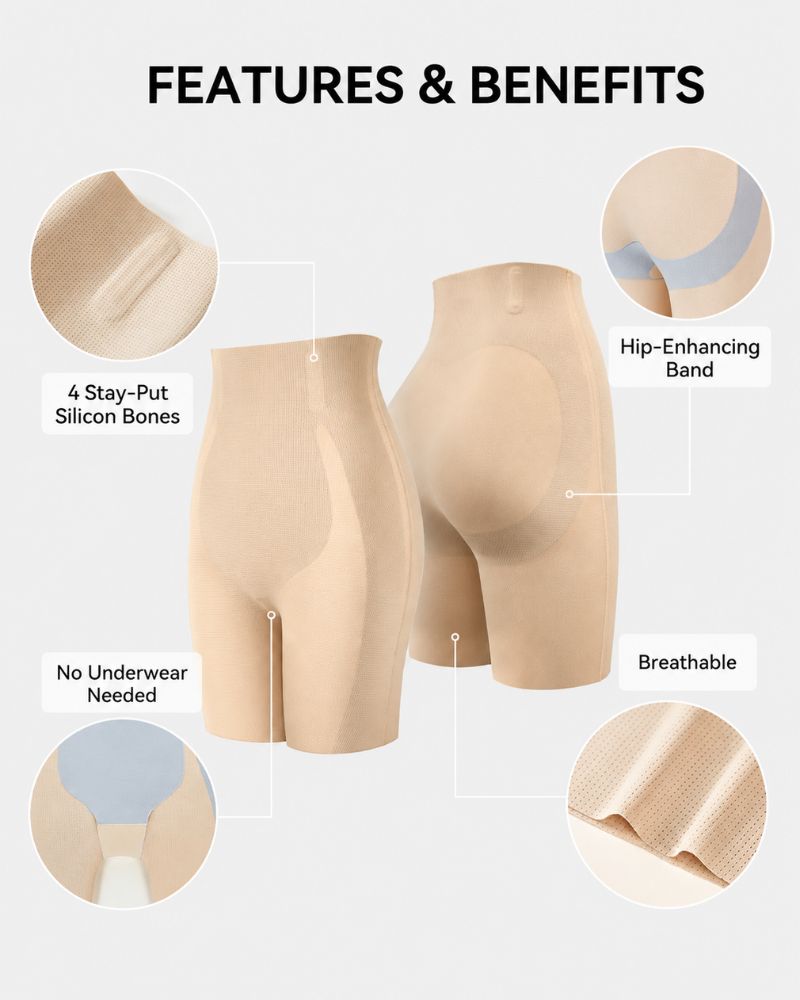 High-Waist Seamless Tummy Control Shaper Shorts