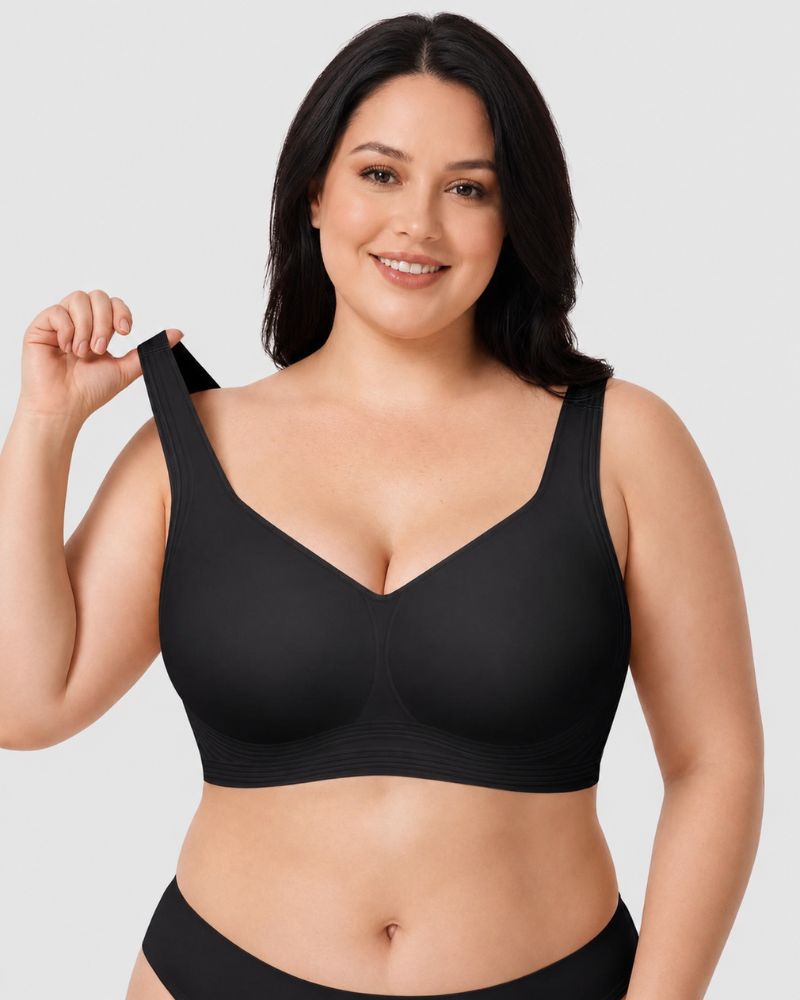 Plus Size Pullover Wireless Full-Coverage Support Bra