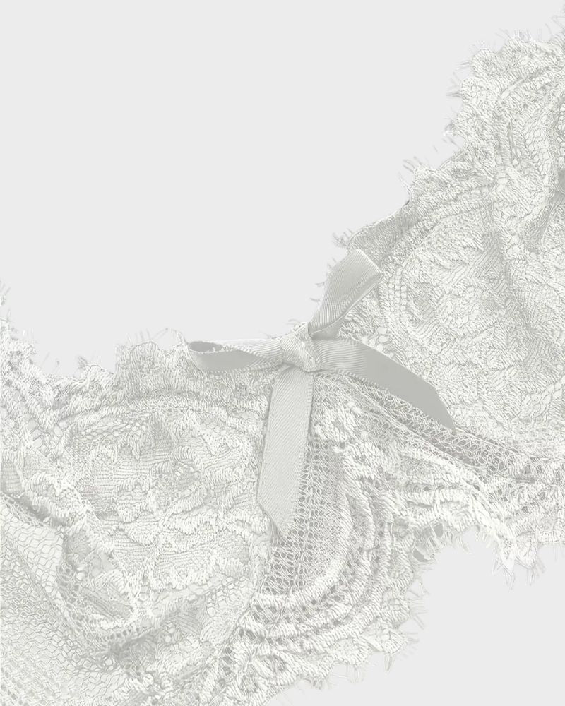 Floral Lace Plunge Underwire Bra